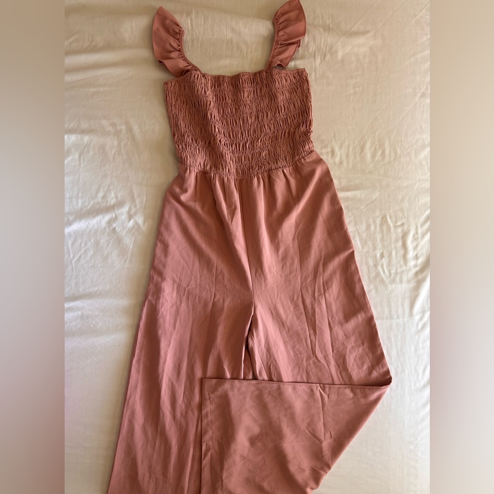 Women’s Dust Rose / Mauve Wide-Leg Jumpsuit - Picture 3 of 4